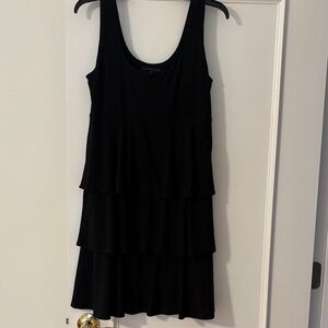 Tiana B. Classic Black Dress with 3 Tiers/Ruffles size M
